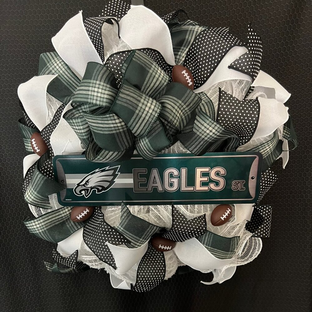 Eagles Football Deco Mesh Wreath
